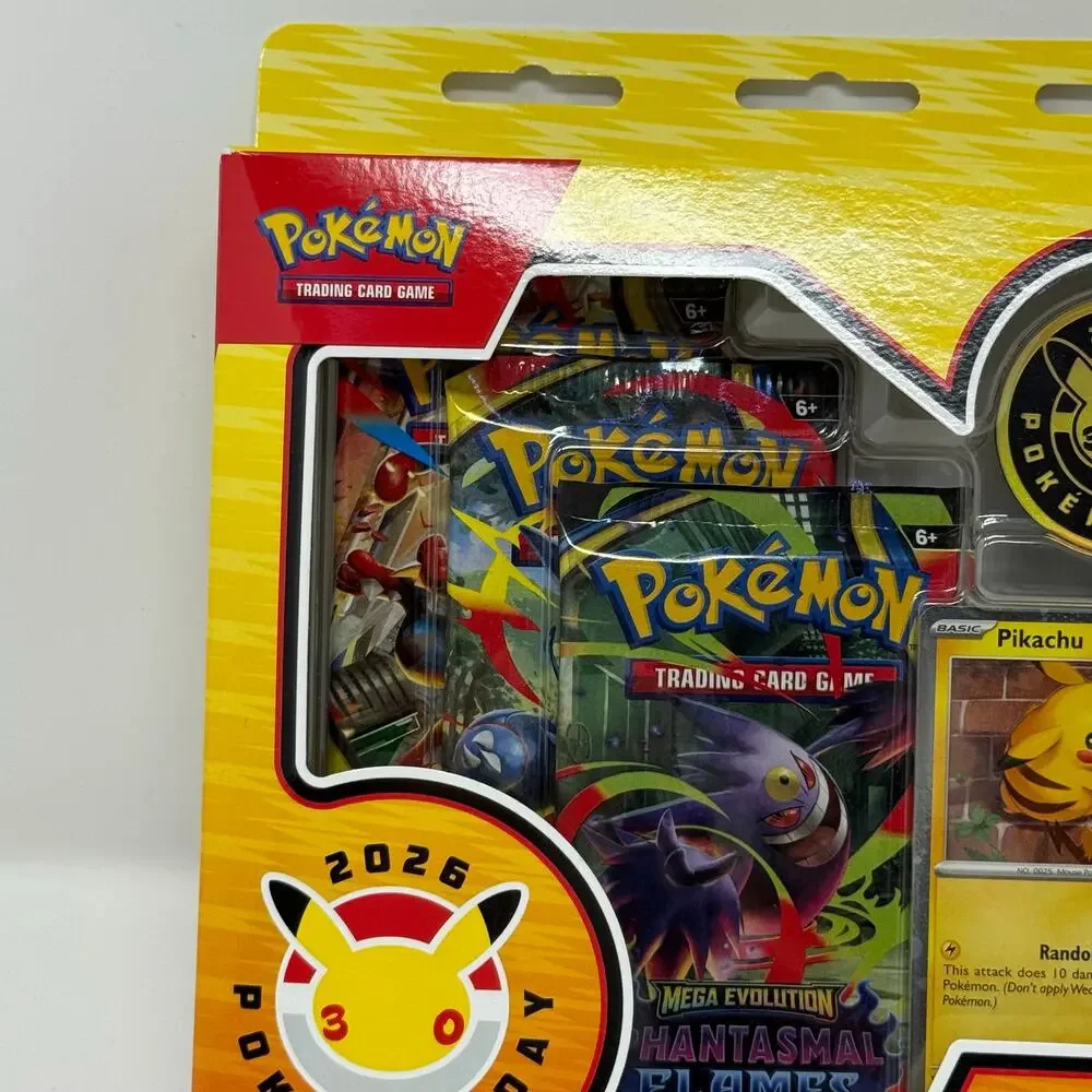 Pokemon TCG Pokemon Day 2026 Collection Box Pikachu Promo Coin 3 Booster Packs